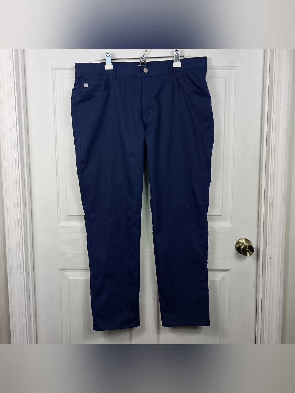 Peter Millar Pants Mens 38x30 Navy Blue EB66 Stretch Pckts Golf Travel Gorpcore